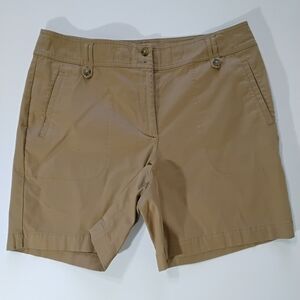 Talbots‎ Khaki Shorts Womens Size 14 Tan High Rise Casual